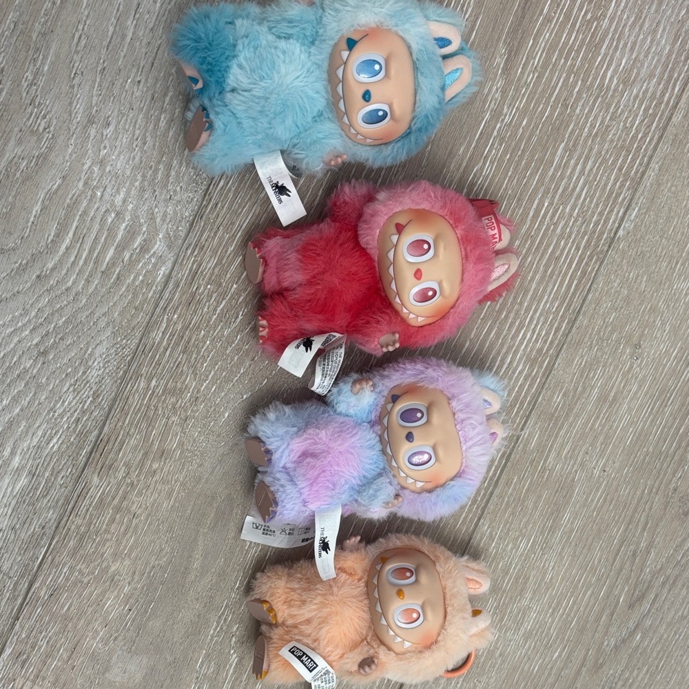 Fuggler Mischievous Monster Plush Toy Set - Blue, Red, Purple, Orange